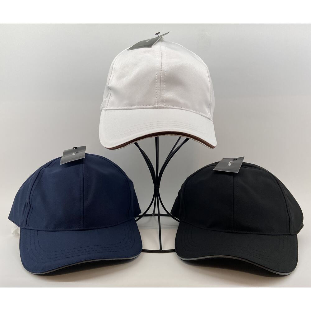 Alfani Baseball Caps Lot of 3 - Black, Blue and White - One Size Fits Most NEW